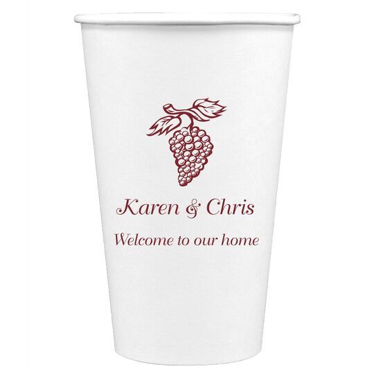Vineyard Grapes Paper Coffee Cups